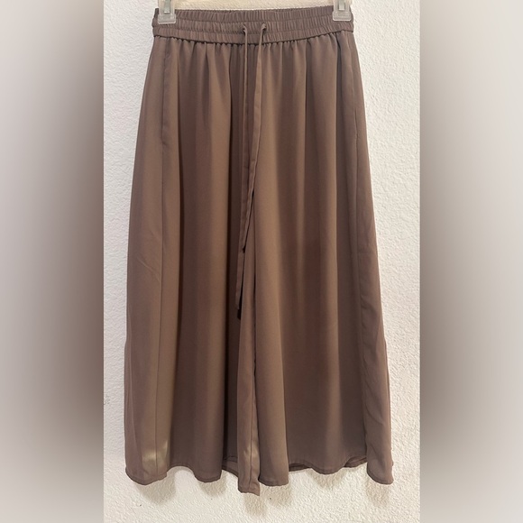 Babaton Luis Cropped Brown Wide-Leg Pants size XS - Picture 3 of 8